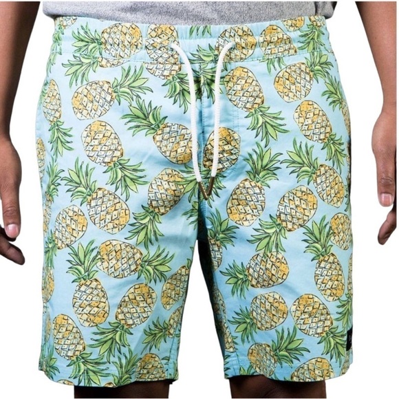 BARNEY COOLS Blue/Green/Pineapple Amphibious Shorts - Picture 1 of 6